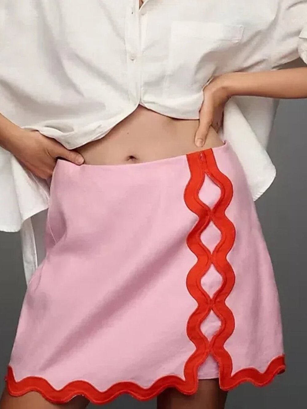 Maeve Ric Rac Mini Skirt Size M